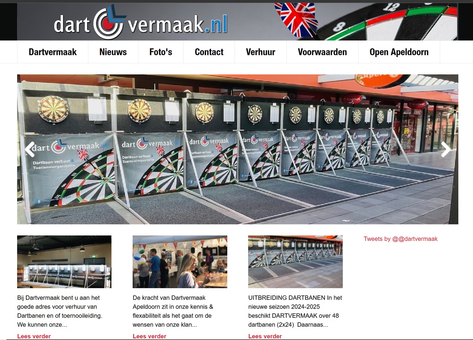 Website voor Dartvermaak.nl